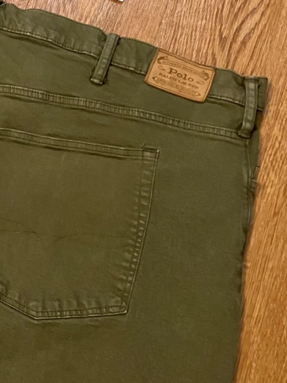 Polo Ralph Lauren Hampton Jeans Mens 54x30 (52x26) Green Relaxed Straight